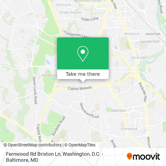 Mapa de Fernwood Rd Brixton Ln