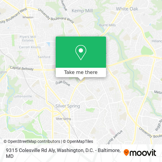 Mapa de 9315 Colesville Rd Aly