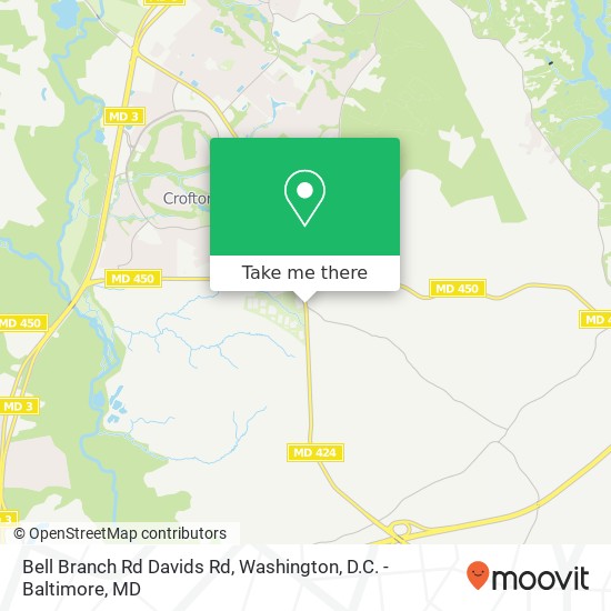 Bell Branch Rd Davids Rd, Gambrills, MD 21054 map