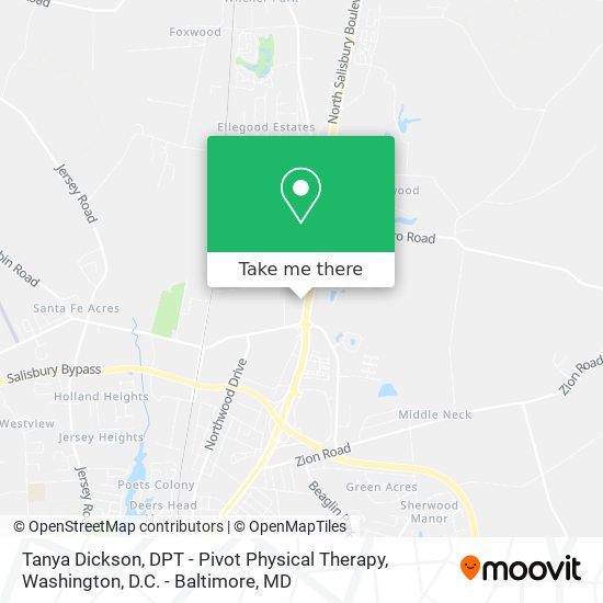 Tanya Dickson, DPT - Pivot Physical Therapy map