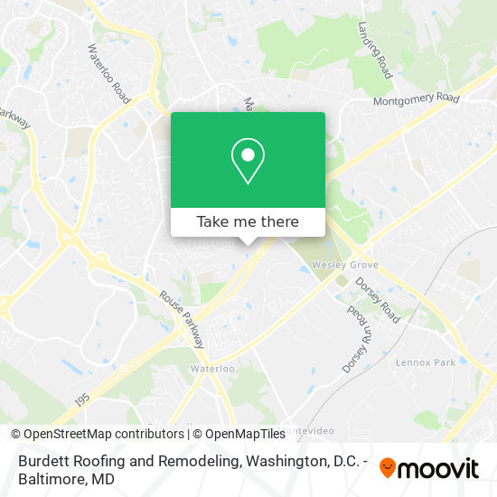 Burdett Roofing and Remodeling map