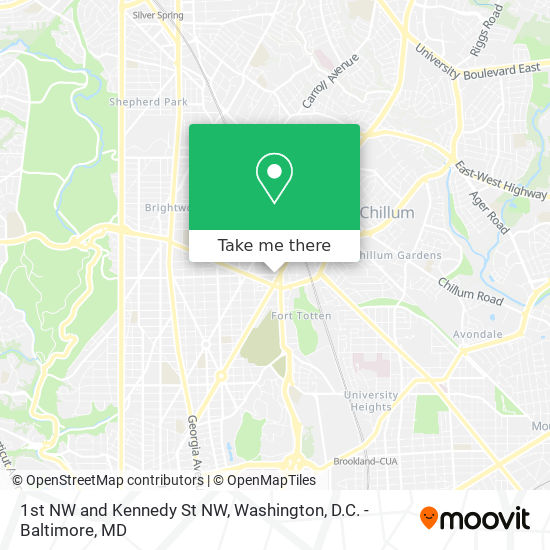 1st NW and Kennedy St NW map