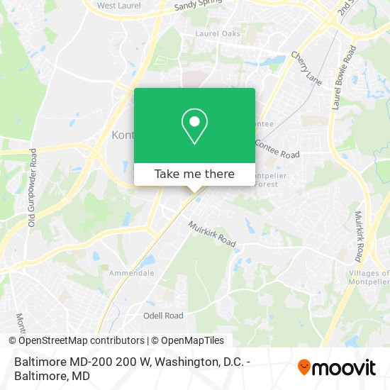 Mapa de Baltimore MD-200 200 W