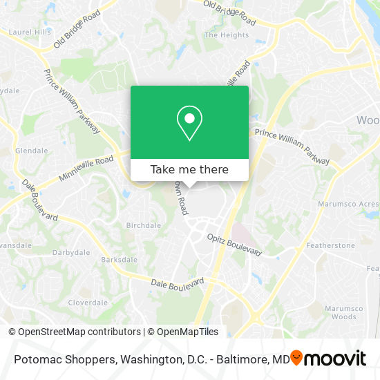 Potomac Shoppers map