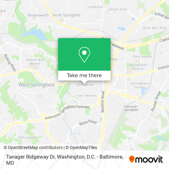 Tanager Ridgeway Dr map