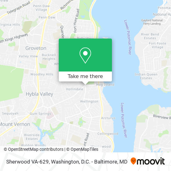 Sherwood VA-629 map