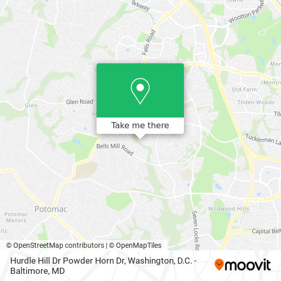 Hurdle Hill Dr Powder Horn Dr map