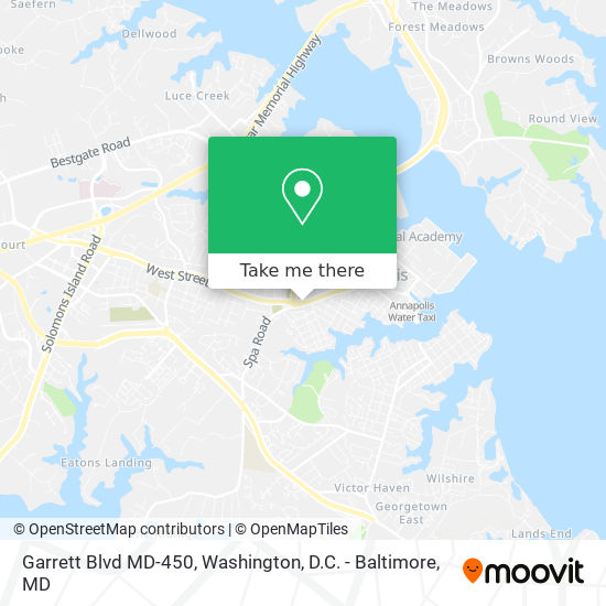 Garrett Blvd MD-450 map