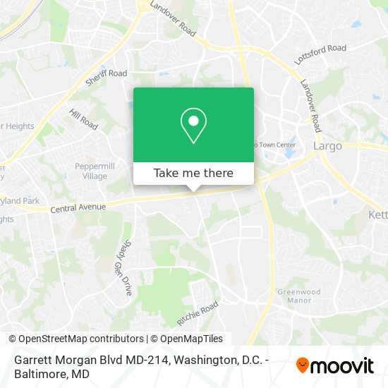 Mapa de Garrett Morgan Blvd MD-214