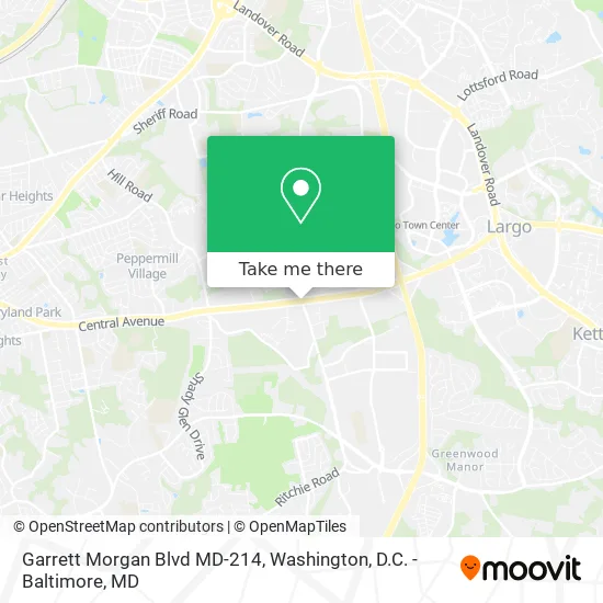 Garrett Morgan Blvd MD-214 map