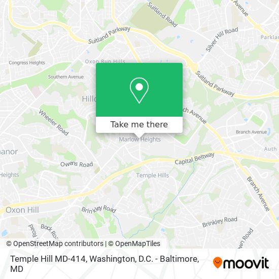 Temple Hill MD-414 map