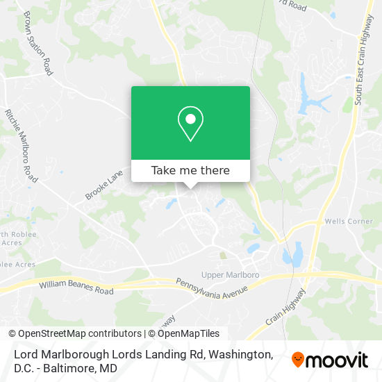 Lord Marlborough Lords Landing Rd map