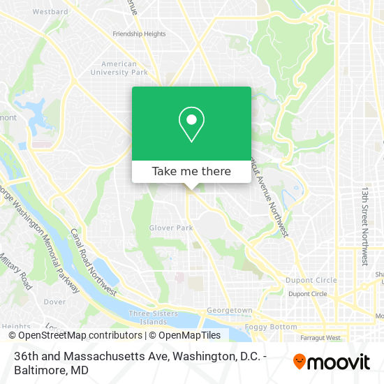 Mapa de 36th and Massachusetts Ave