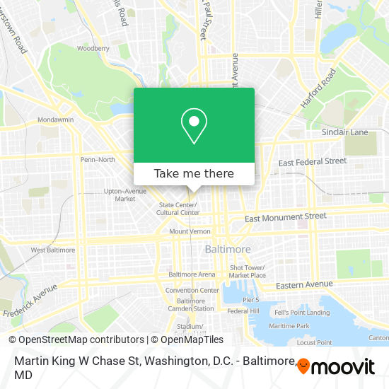 Martin King W Chase St map