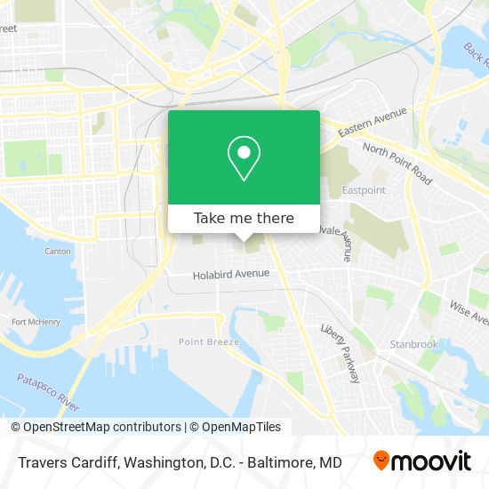 Travers Cardiff map