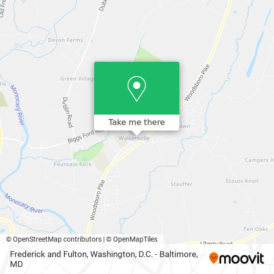 Frederick and Fulton map