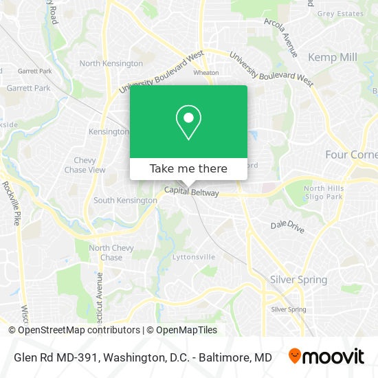 Glen Rd MD-391 map