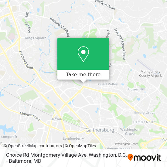 Mapa de Choice Rd Montgomery Village Ave