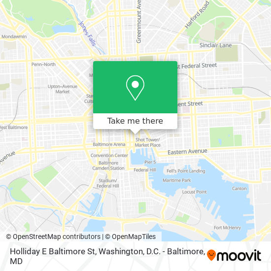 Mapa de Holliday E Baltimore St
