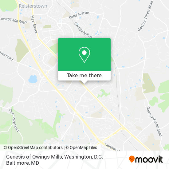 Genesis of Owings Mills map