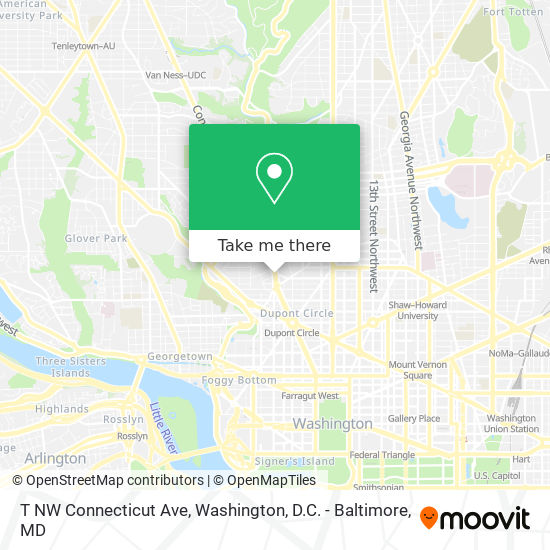Mapa de T NW Connecticut Ave