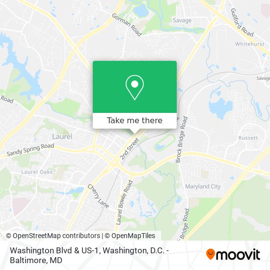 Washington Blvd & US-1 map