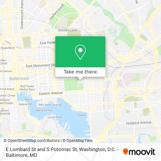 Mapa de E Lombard St and S Potomac St