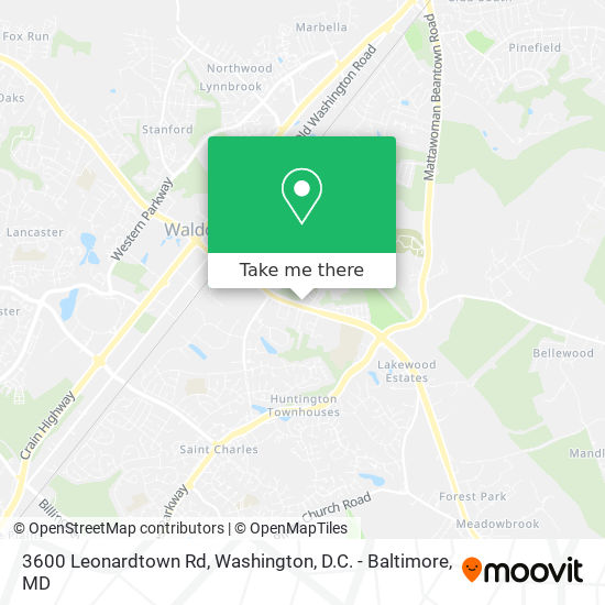 Mapa de 3600 Leonardtown Rd