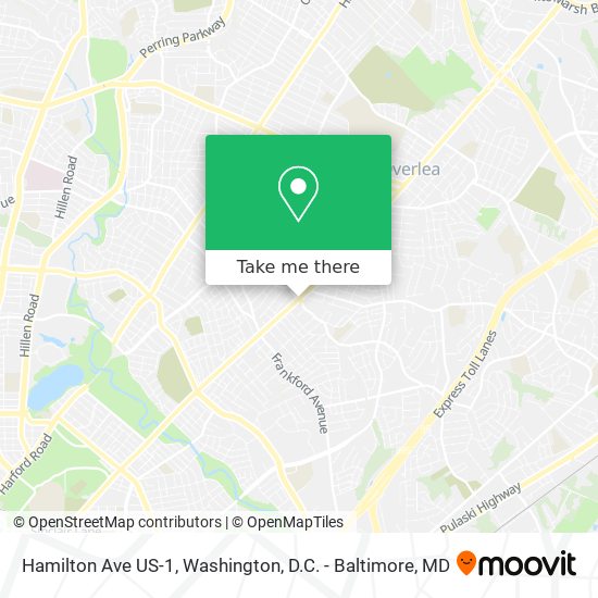 Hamilton Ave US-1 map