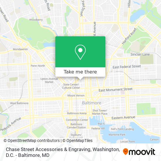 Chase Street Accessories & Engraving map