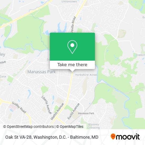 Oak St VA-28 map