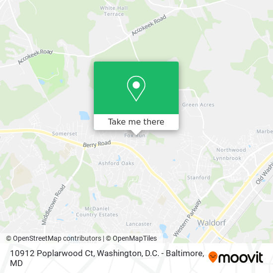 Mapa de 10912 Poplarwood Ct