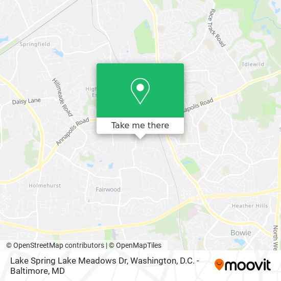 Lake Spring Lake Meadows Dr map