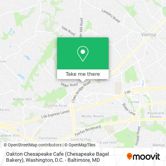 Oakton Chesapeake Cafe (Chesapeake Bagel Bakery) map