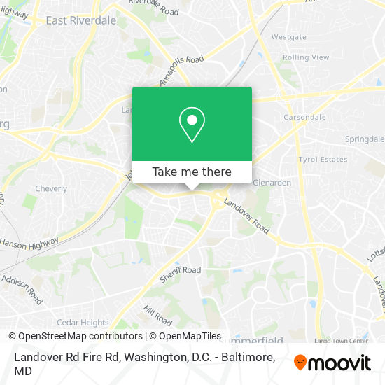 Landover Rd Fire Rd map