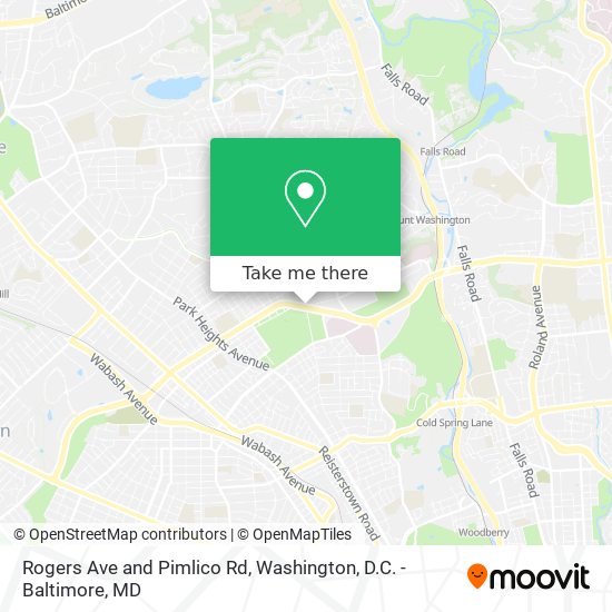 Rogers Ave and Pimlico Rd map