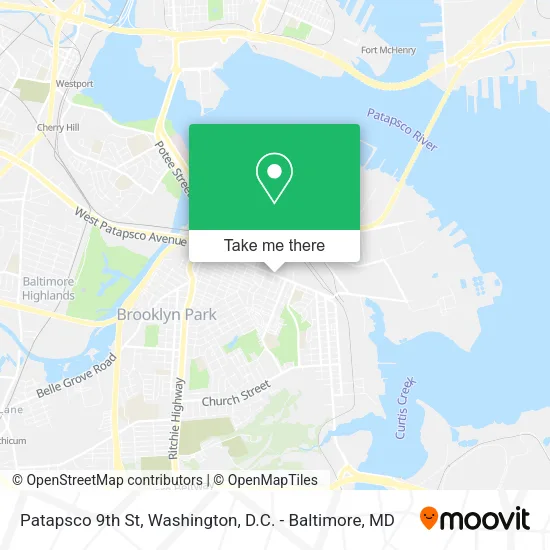 Mapa de Patapsco 9th St