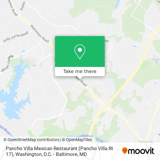 Pancho Villa Mexican Restaurant (Pancho Villa Rt 17) map