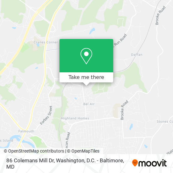 86 Colemans Mill Dr map