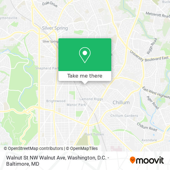 Mapa de Walnut St NW Walnut Ave