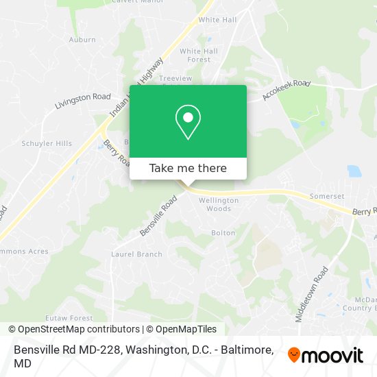 Bensville Rd MD-228 map