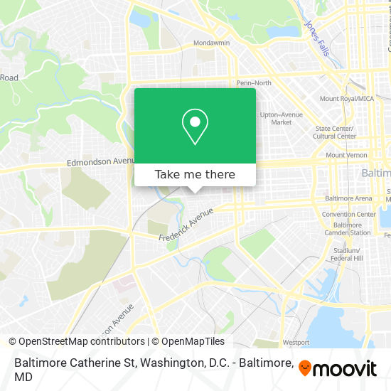 Mapa de Baltimore Catherine St