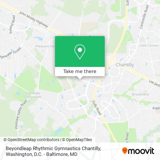 Mapa de Beyondleap Rhythmic Gymnastics Chantilly