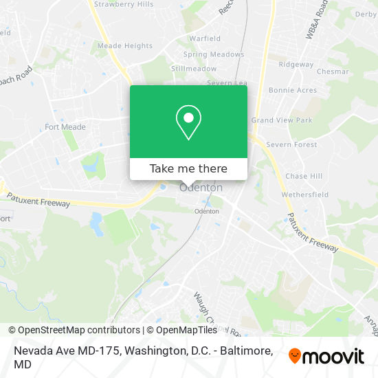 Nevada Ave MD-175 map