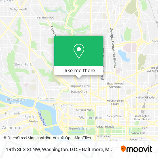 Mapa de 19th St S St NW