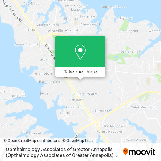 Mapa de Ophthalmology Associates of Greater Annapolis