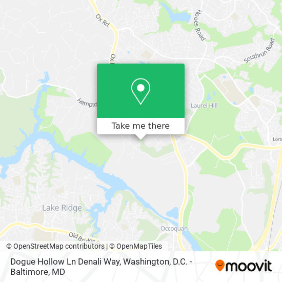 Dogue Hollow Ln Denali Way map