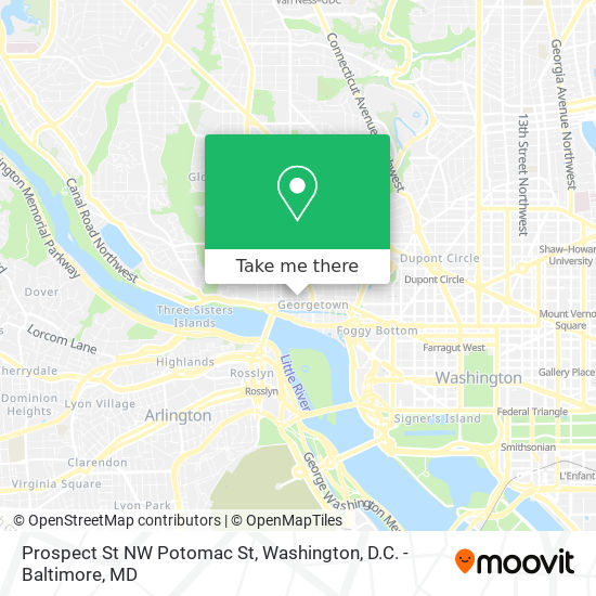 Mapa de Prospect St NW Potomac St