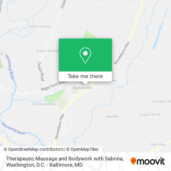 Therapeutic Massage and Bodywork with Sabrina map