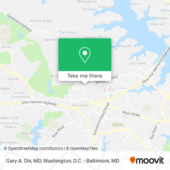 Gary A. Dix, MD map